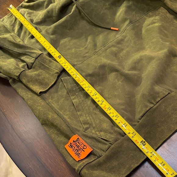 Men Nike Force Olive tiedye classic pull tie long sleeve basketball theme Hoodie - Picture 10 of 10